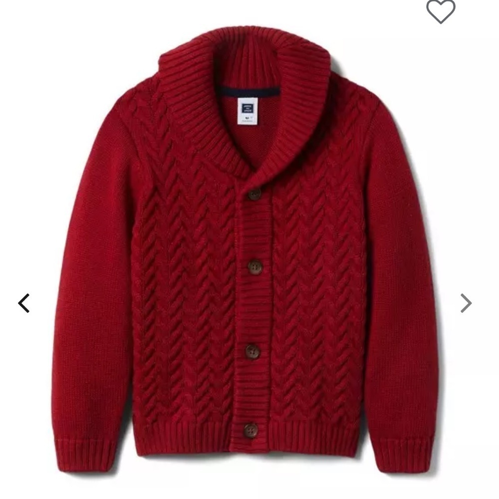 NWT Janie and Jack Boys Cable Knit Shawl Cardigan